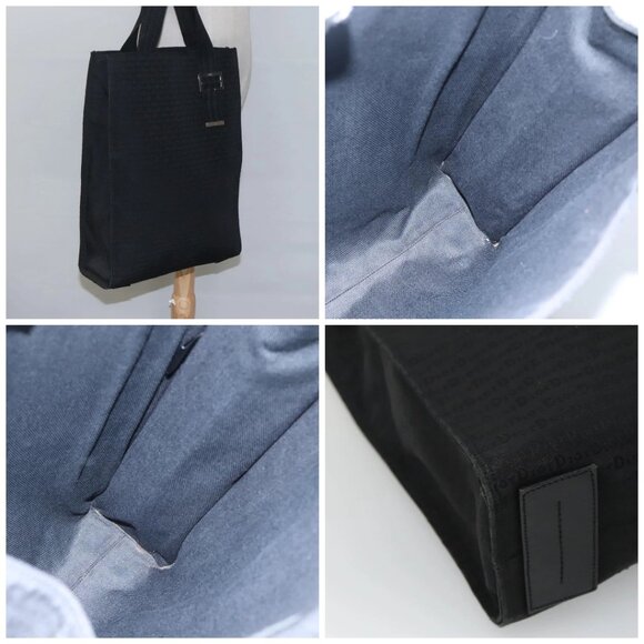 Christian Dior Tote Bag Canvas Black - Picture 16 of 16